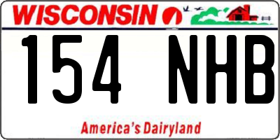 WI license plate 154NHB