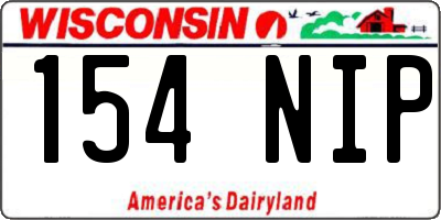 WI license plate 154NIP