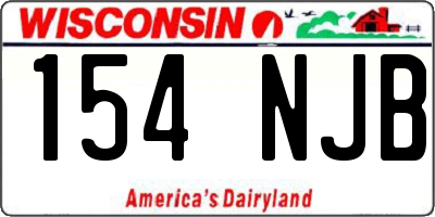 WI license plate 154NJB