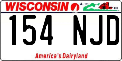 WI license plate 154NJD