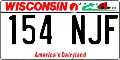 WI license plate 154NJF