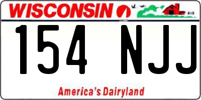 WI license plate 154NJJ