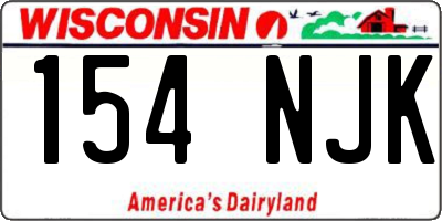 WI license plate 154NJK
