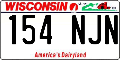 WI license plate 154NJN