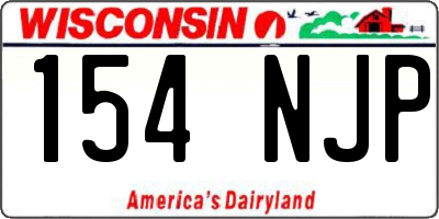 WI license plate 154NJP