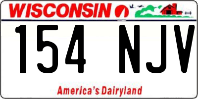 WI license plate 154NJV
