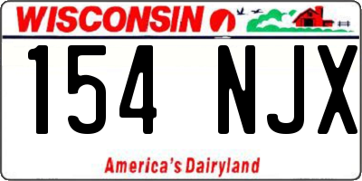 WI license plate 154NJX