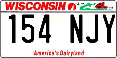 WI license plate 154NJY