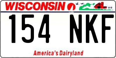 WI license plate 154NKF