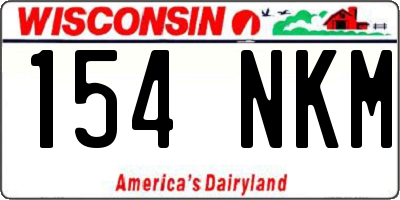 WI license plate 154NKM