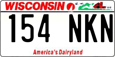 WI license plate 154NKN