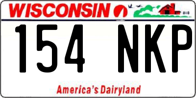 WI license plate 154NKP