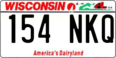 WI license plate 154NKQ