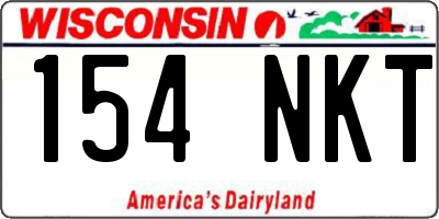 WI license plate 154NKT