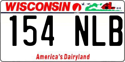 WI license plate 154NLB