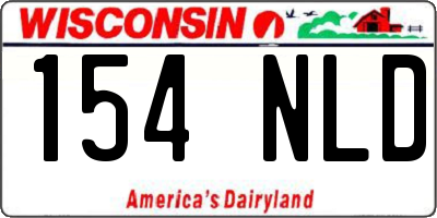 WI license plate 154NLD