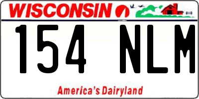 WI license plate 154NLM