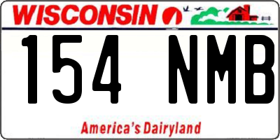 WI license plate 154NMB