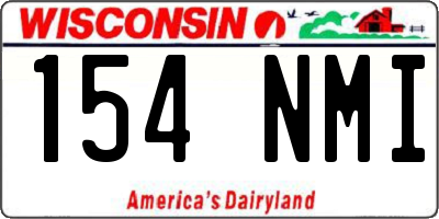 WI license plate 154NMI