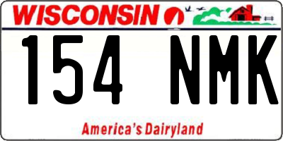 WI license plate 154NMK