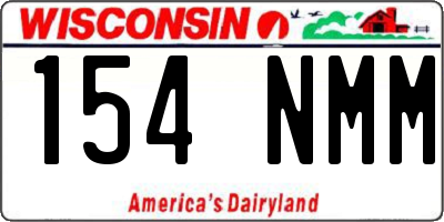 WI license plate 154NMM
