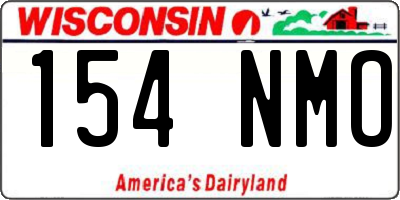 WI license plate 154NMO