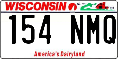 WI license plate 154NMQ