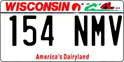 WI license plate 154NMV