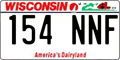 WI license plate 154NNF