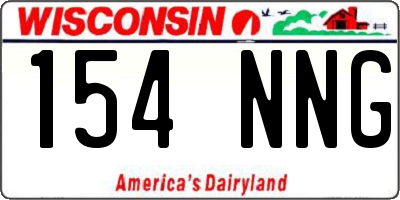 WI license plate 154NNG