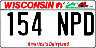WI license plate 154NPD
