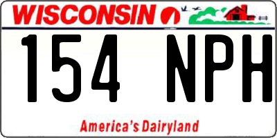 WI license plate 154NPH