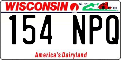 WI license plate 154NPQ