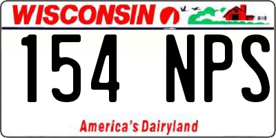 WI license plate 154NPS