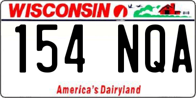 WI license plate 154NQA