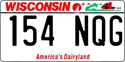 WI license plate 154NQG