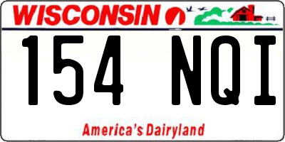 WI license plate 154NQI