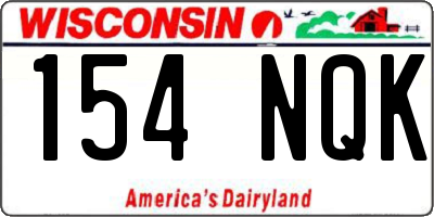 WI license plate 154NQK