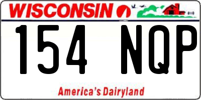 WI license plate 154NQP