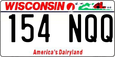 WI license plate 154NQQ