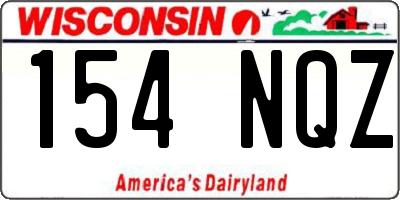 WI license plate 154NQZ