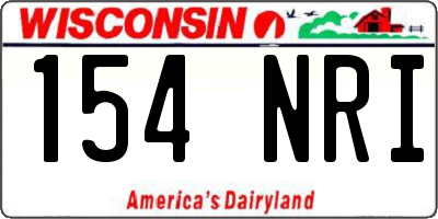 WI license plate 154NRI
