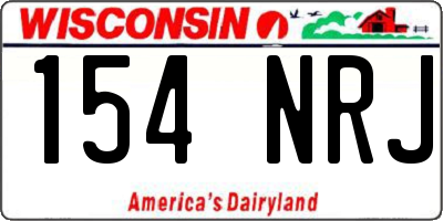 WI license plate 154NRJ