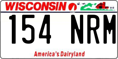 WI license plate 154NRM