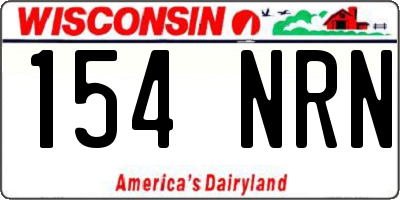 WI license plate 154NRN
