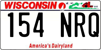 WI license plate 154NRQ