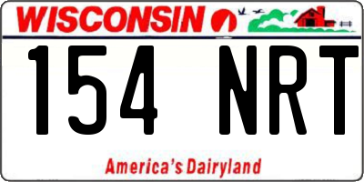 WI license plate 154NRT