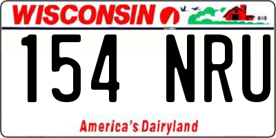 WI license plate 154NRU