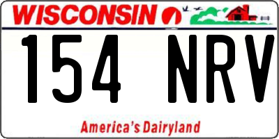 WI license plate 154NRV