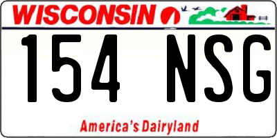 WI license plate 154NSG